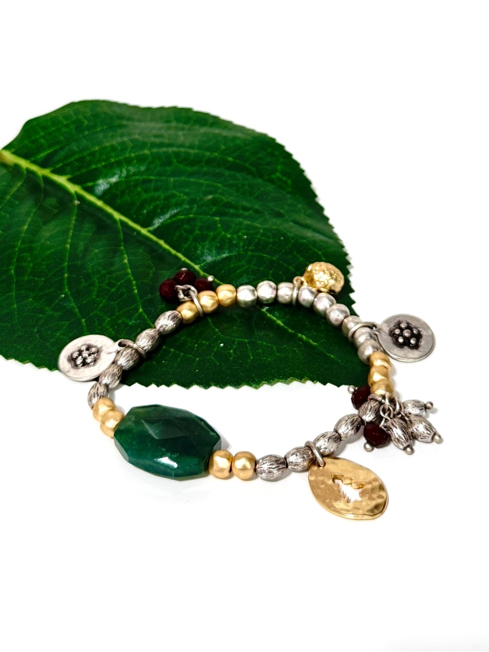 J.Jill Mixed Metal Nature Charm Stretch Bracelet